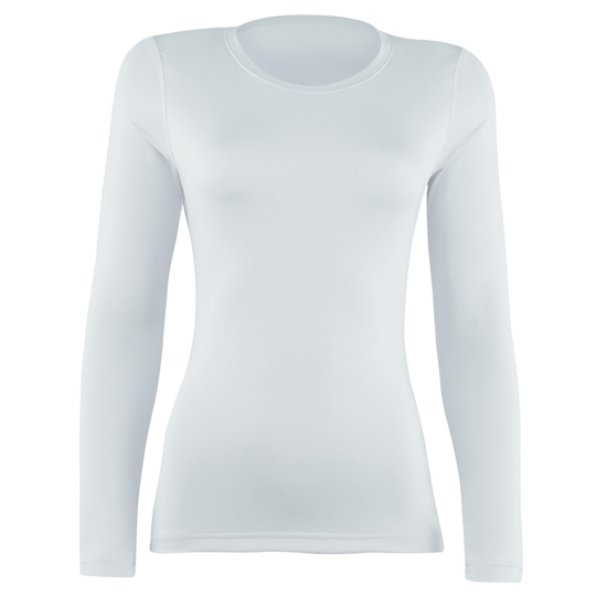Womens/ladies Sports Baselayer Long Sleeve (white)