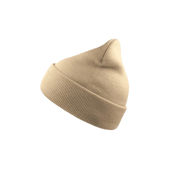 Wind Double Skin Beanie With Turn Up (beige)