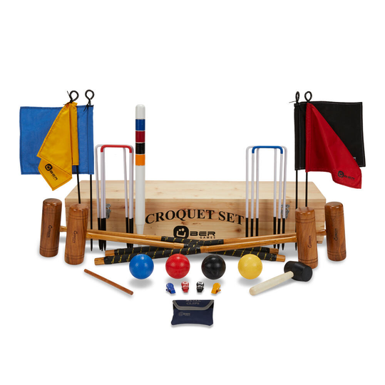 Pro Croquet Set 4 Player, With Wooden Box