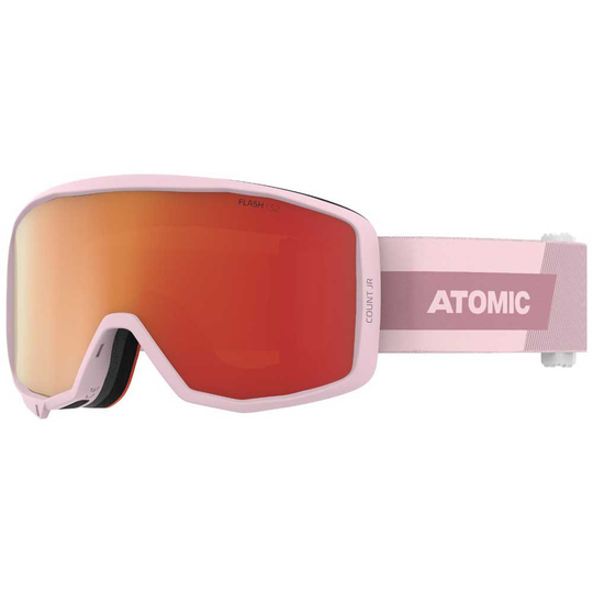 Atomic Count Cylindrical Ski Goggles Junior Pink Red Flash/CAT2