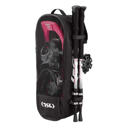 Hiking Snowshoes Pack With Small Deck - Tsl 2.08 Hike - Pink - Aluminium Poles 3