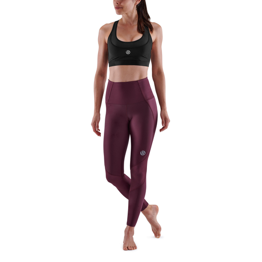 Skins Series-3 Womens Skyscraper Tights - Burgundy