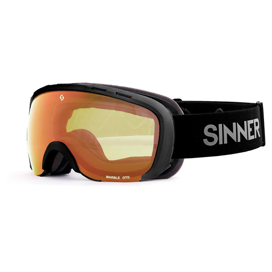 Sinner Marble Otg Ski Goggles Golden Double Full Orange Mirror/ CAT3