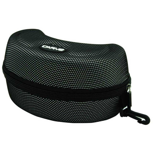 Carve With Zipper Goggle Case Black
