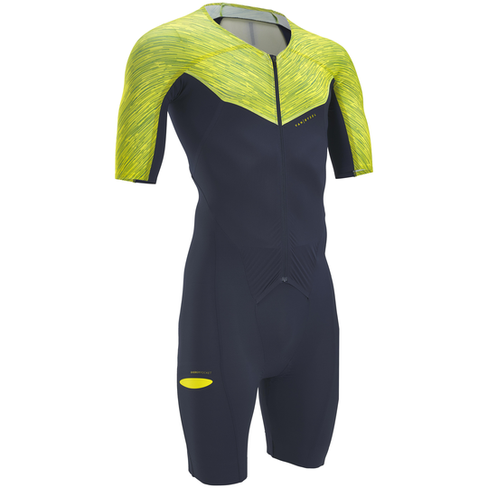 Men's Triathlon Ld Trisuit Navy Blue Lime