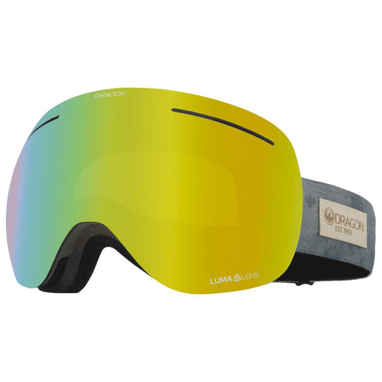 Dragon Alliance X1 Bonus Ski Goggles Golden Lumalens Gold Ion/CAT3+Amber/CAT2