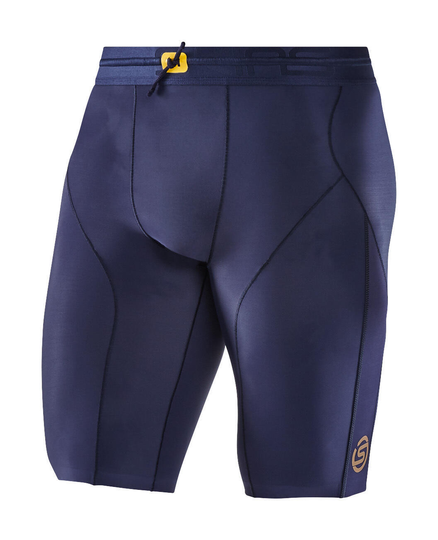 Skins Series-5 Mens Half Tights - Navy Blue - Size Xl