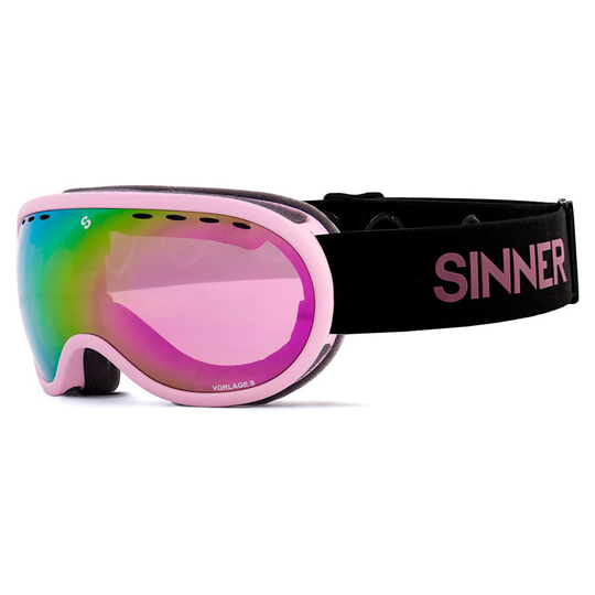 Sinner Vorlage S Ski Goggles Pink Double Full Pink Mirror Vent/ CAT3