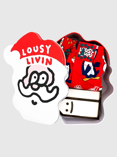 Lousy Livin Pinguins Gift Box Boxershorts red