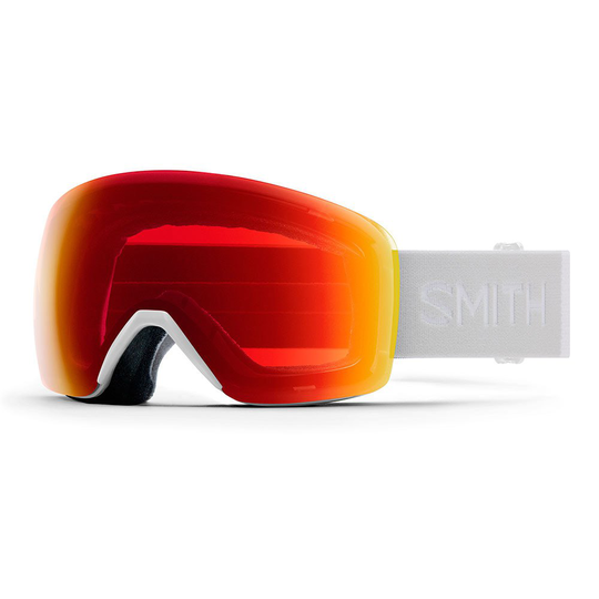 Smith Skyline Ski Goggles White Chromapop Photochromic Red Flash/CAT2