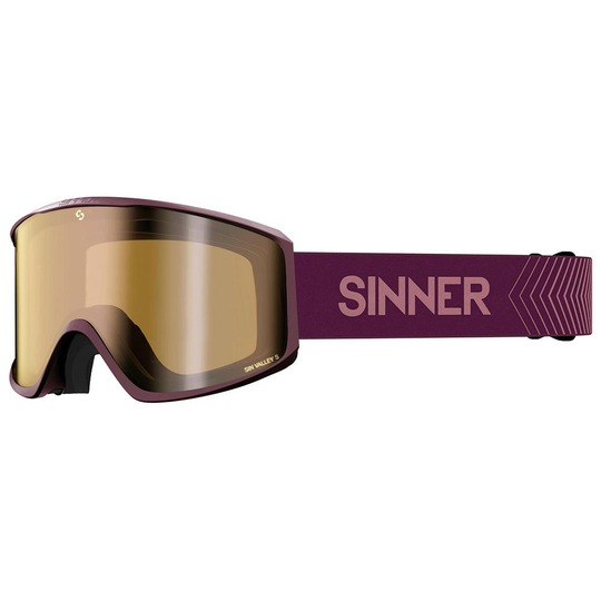 Sinner Sin Valley S Ski Goggles Purple Double Gold Mirror/CAT3 + Double Pink/CAT1