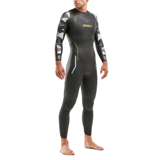2xu Men's P:2 Propel Wetsuit - Black/orange Fizz