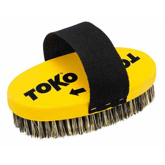 Toko Base Brush Oval Steel Wire With Strap Yellow,Black