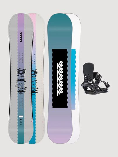 K2 Dreamsicle 142 + Cassette Blk M 2023 Snowboard Set design