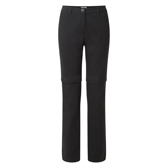 Womens/ladies Kiwi Pro Ii Convertible Trousers (black)