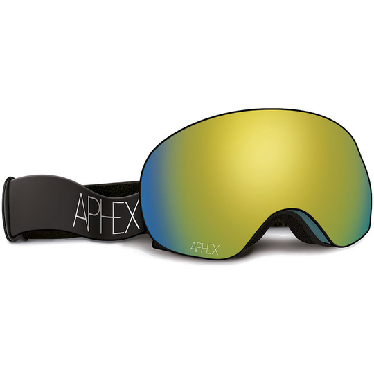 Aphex Xpr Ski Goggles Black Revo Gold/CAT3+Yellow/CAT1