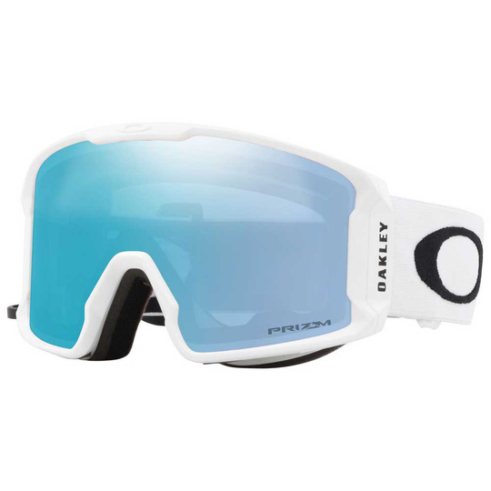 Oakley Line Miner Xl Prizm Snow Ski Goggles White Prizm Iridium Snow Sapphire/CAT3
