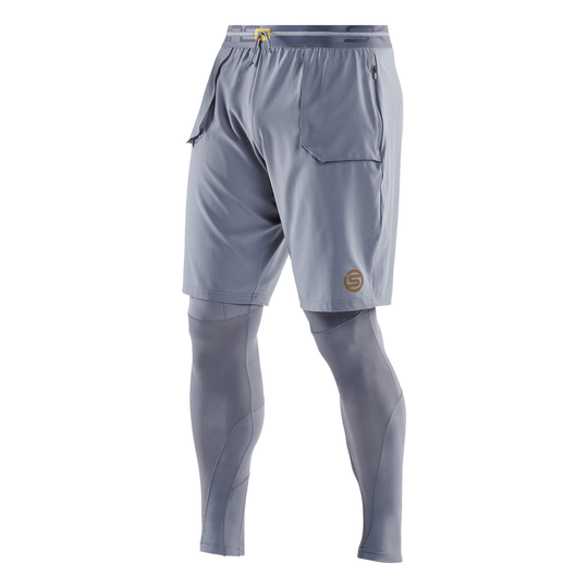 Skins Series-5 Men's T&r Long Tights - Mid Grey