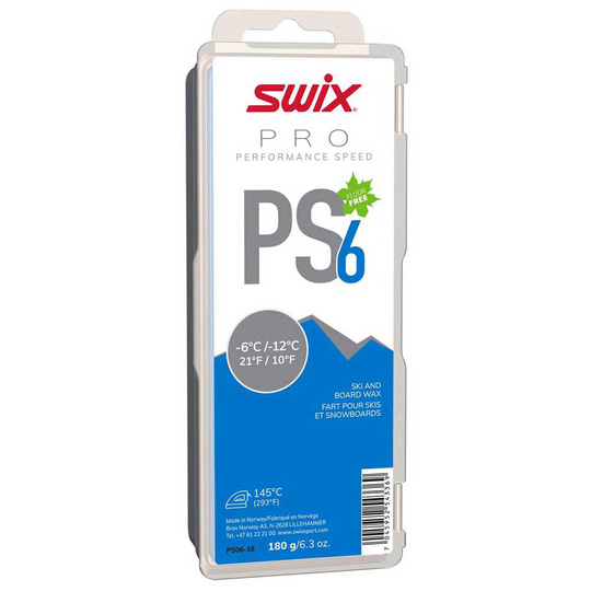 Swix Ps6 -6ºc/-12ºc 180 G Board Wax White,Blue