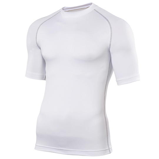 Mens Sports Base Layer Short Sleeve Tshirt (white)