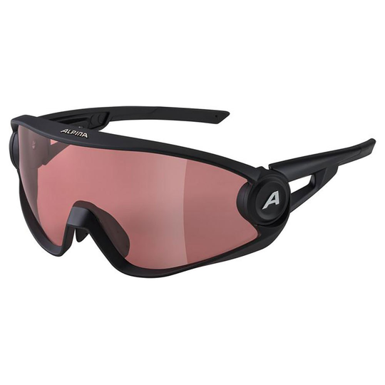 Alpina 5w1ng Q+cm Mirror Sunglasses Black Quattroflex+Blue Mirror/CAT3 Hydrophobic