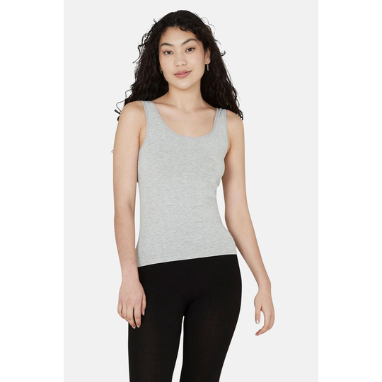 Boody Organic Bamboo Tank Top Womens, Tops Light Grey Marl