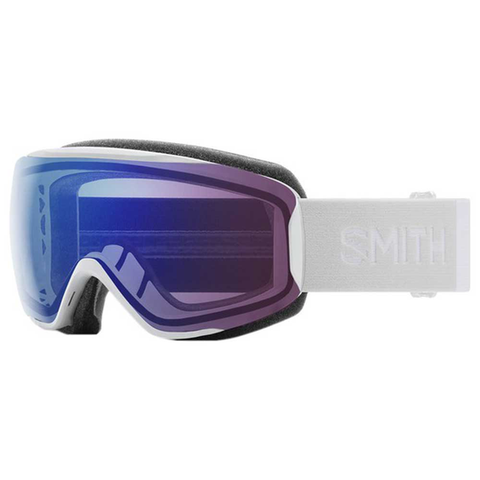 Smith Moment Photochromic Ski Goggles White Chromapop Photochromic Rose Flash/CAT1-2