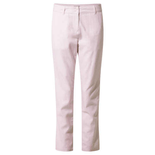 Womens/ladies Rosa Trousers (seashell Pink Railroad)