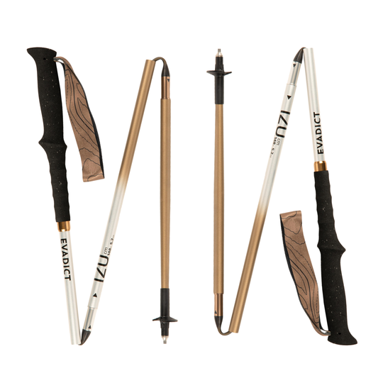 3-piece Aluminium Folding Trail Running Poles