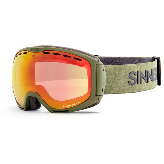 Sinner Mohawk + Ski Goggles Golden Double Orange Sintrast Vent/ CAT1