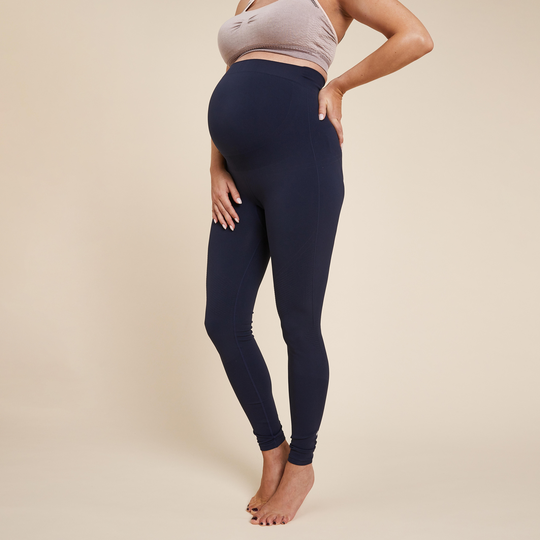 Prenatal Yoga Leggings - Navy Blue