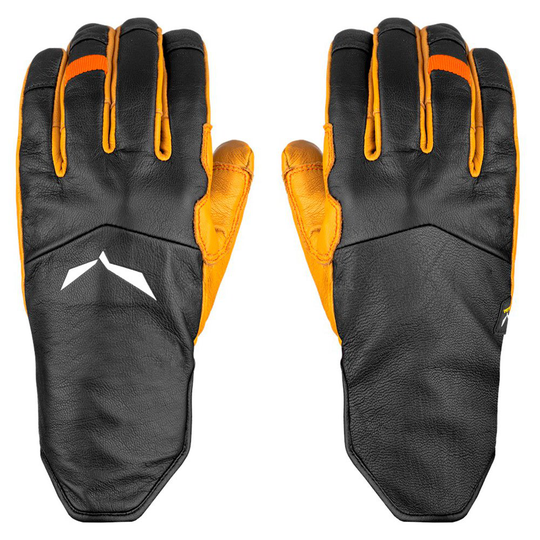 Salewa Leather Wool Gloves Yellow,Black S Man