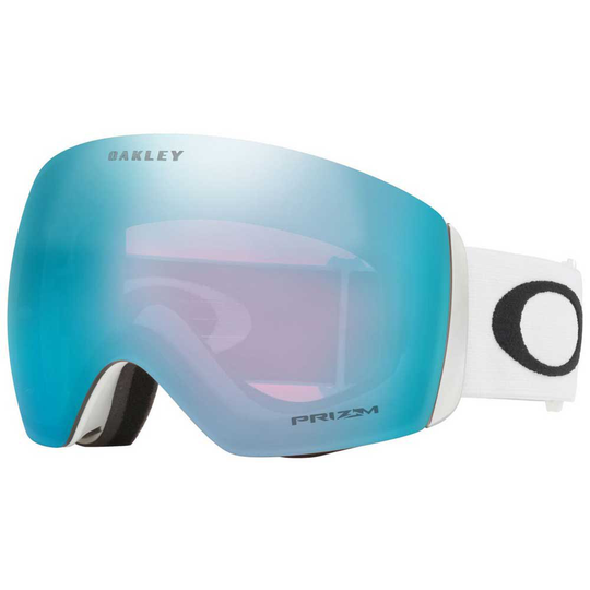 Oakley Flight Deck L Prizm Snow Ski Goggles White Prizm Iridium Snow Sapphire/CAT3