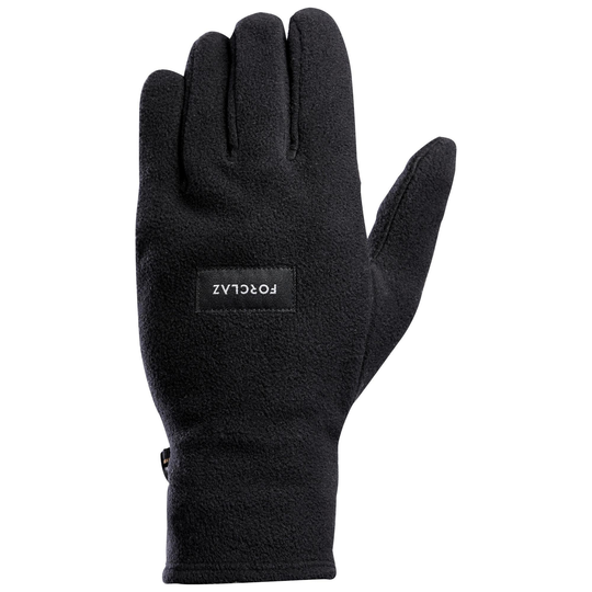Adult Mountain Trekking Recycled Fleece Gloves - MT100 Black