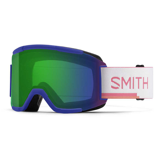 Smith Squad Ski Goggles White ChromaPop Everyday Green Mirror/CAT2