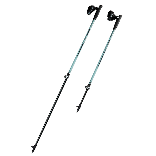 Nw P120 Telescopic Nordic Walking Poles - Black/lovat Green