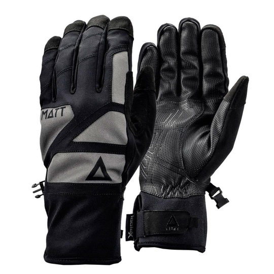 Matt Aspe Skimo Tootex Gloves Black S Man