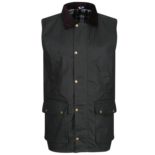 Unisex Adult Banbury Waxed Gilet (dark Khaki)