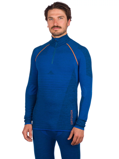 Ortovox 230 Competition Zip Neck Base Layer Top just blue