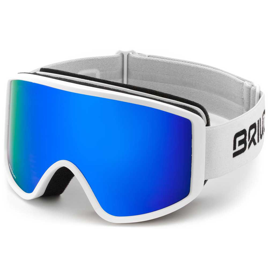 Briko Homer Ski Goggles White Blue Mirror/CAT3