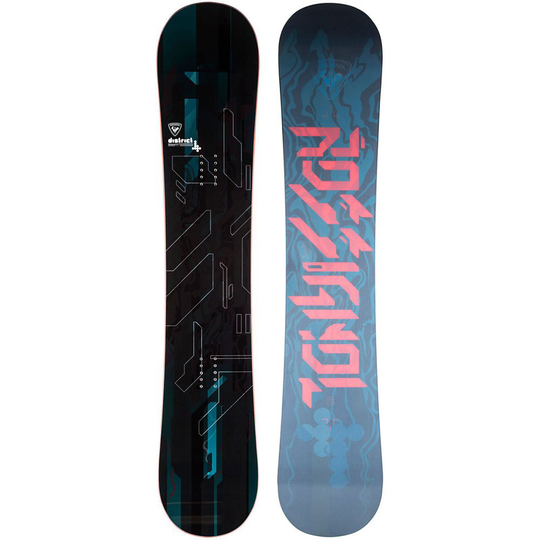 Rossignol District Black Wide+battle B&w Snowboard Blue 156