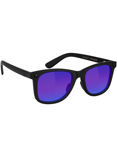 Glassy Mikemo Premium Polarized Blackout Sunglasses blue mirror polarized