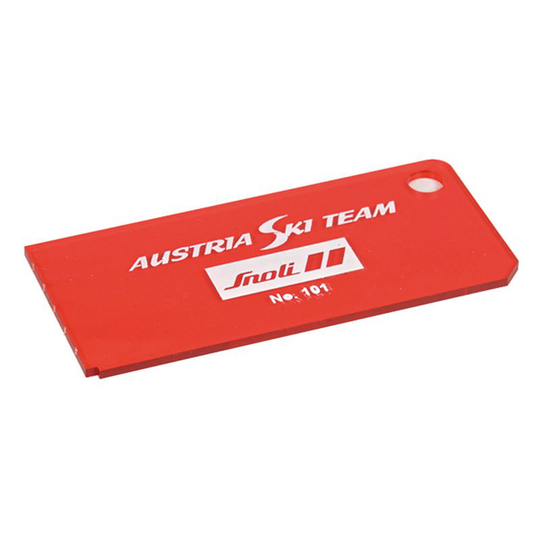 Snoli Wax Scraper Plexiglass Blade Red 130 x 60 x 3 mm