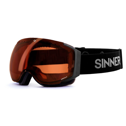 Sinner Emerald Ski Goggles Orange,Black Double Full Orange Mirror Vent/CAT3