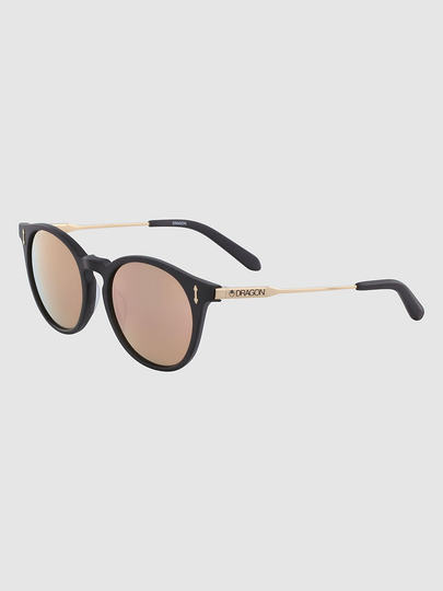 Dragon Hype LL Ion Matte Black Sunglasses ll rose gold