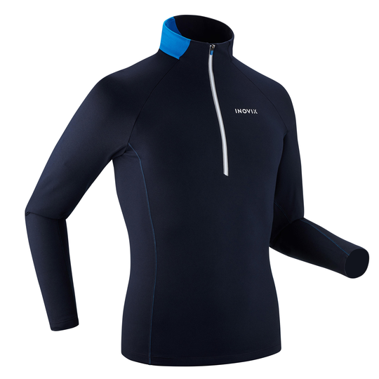 Men's Warm Cross-country Skiing T-shirt - Xc S T-s W 100 - Blue Black
