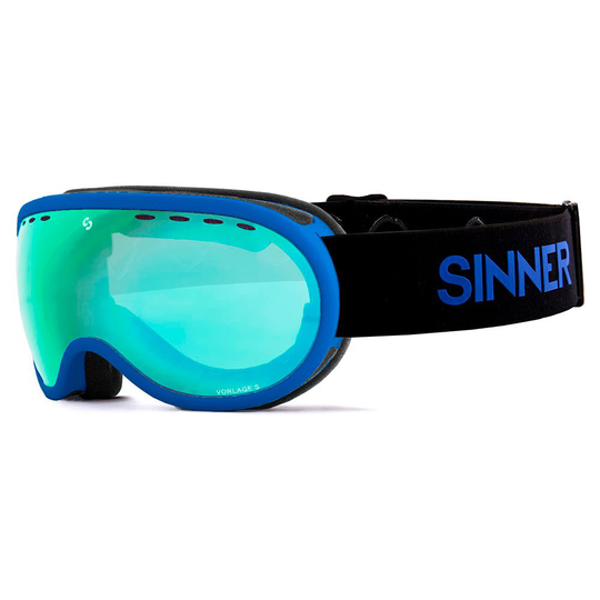 Sinner Vorlage S Ski Goggles Blue Double Full Blue Mirror Vent/ CAT3