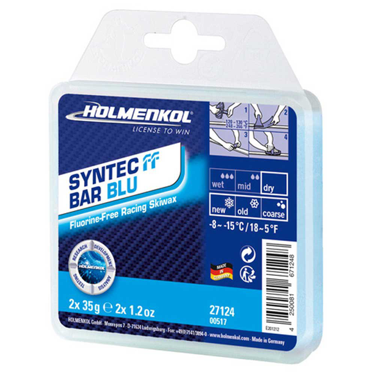 Holmenkol Syntec Ff Bar -8°c/-15°c Wax 2x35 Gr Blue