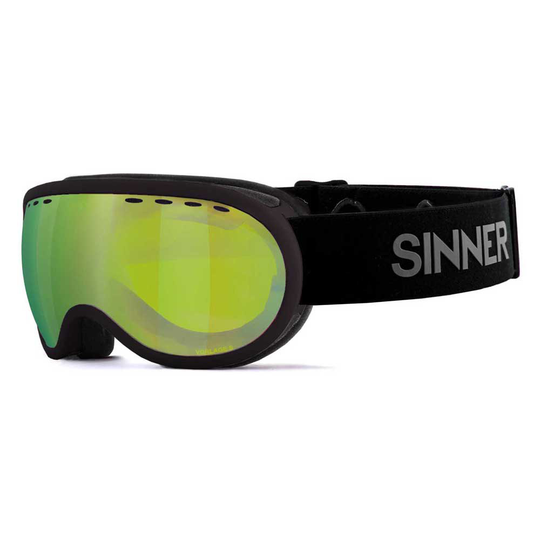 Sinner Vorlage S Ski Goggles Black Double Full Orange Mirror Vent/ CAT3