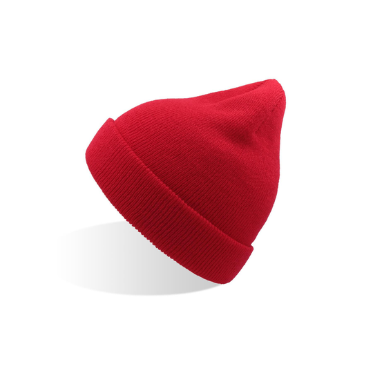 Wind Childrens/kids Double Skin Beanie With Turn Up (red)